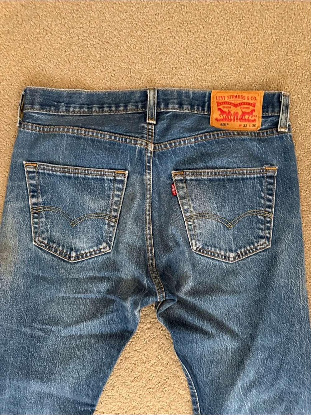 Vintage Levi's Men's Straight Leg Blue Denim Jeans 33/30